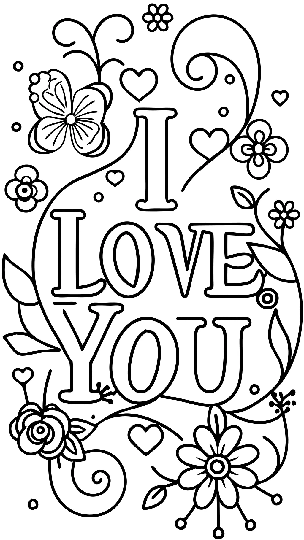 i love you coloring pages for adults